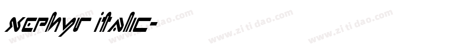 Xephyr Italic字体转换